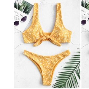 2/$40 NWT ZAFUL Low Waisted Floral Knot Bikini